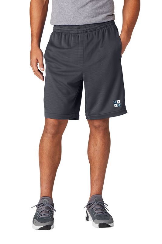 Sport-Tek PosiCharge Position Short w/ Pockets- Navy/ Grey/ Royal