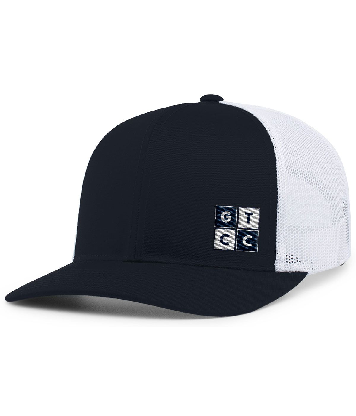 Trucker Snapback Cap - Navy/White, Navy, White, Grey/White