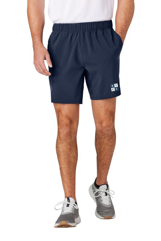 Sport-Tek Repeat 7" Short- Navy/ Grey