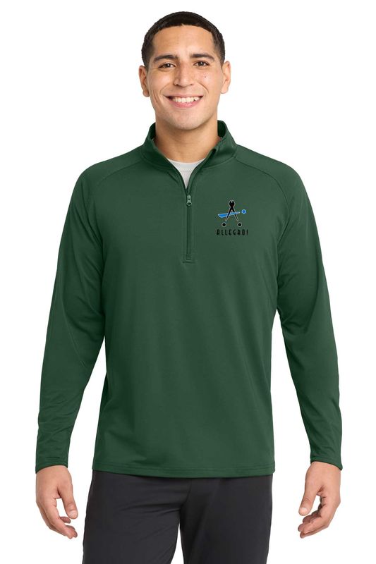 NEW Adult Men's Stretch 1/4 Zip- Charcoal Grey, Maroon, Forest Green, True Navy Heather