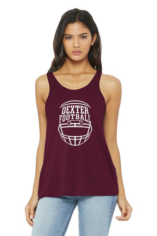 Women’s Bella+Canvas Racer Back Tank- Maroon, Black