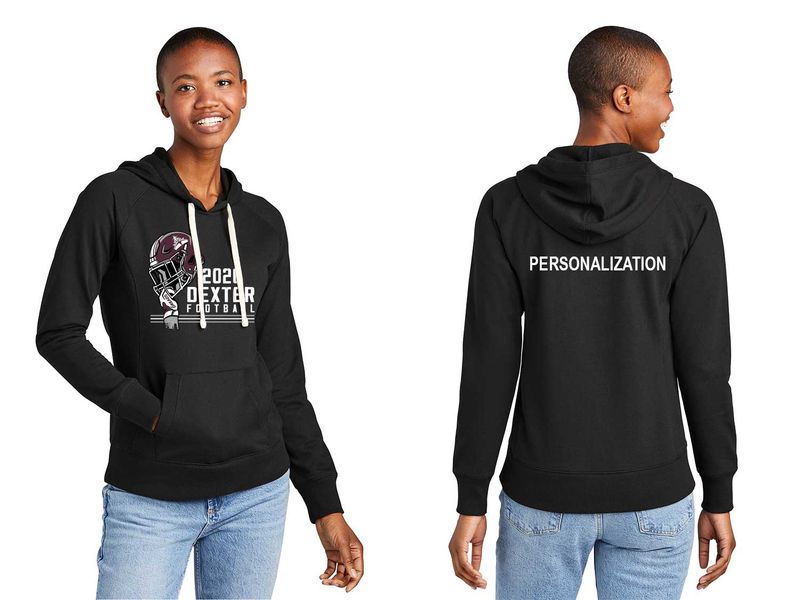 Women's Re-Fleece Hoodie- Black, Maroon