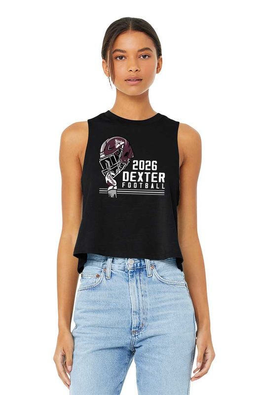 BELLA+CANVAS Women’s Racerback Cropped Tank- Black
