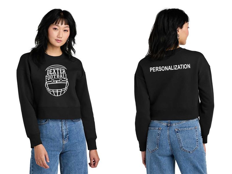 Women’s Perfect Weigh Fleece Cropped Crew- Black