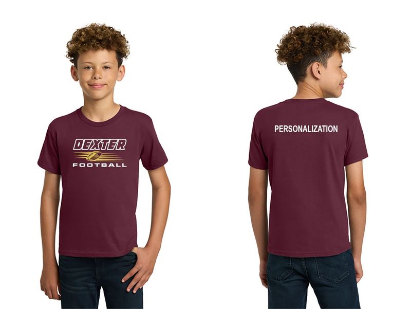 Youth Soft Cotton Tee- Black, Maroon