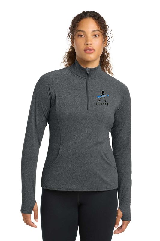 NEW Ladies' Stretch 1/4 Zip- Black, Red, White, Dusty Rose, True Royal Heather, Pink Rush Heather, Charcoal Grey Heather, Iris Purple
