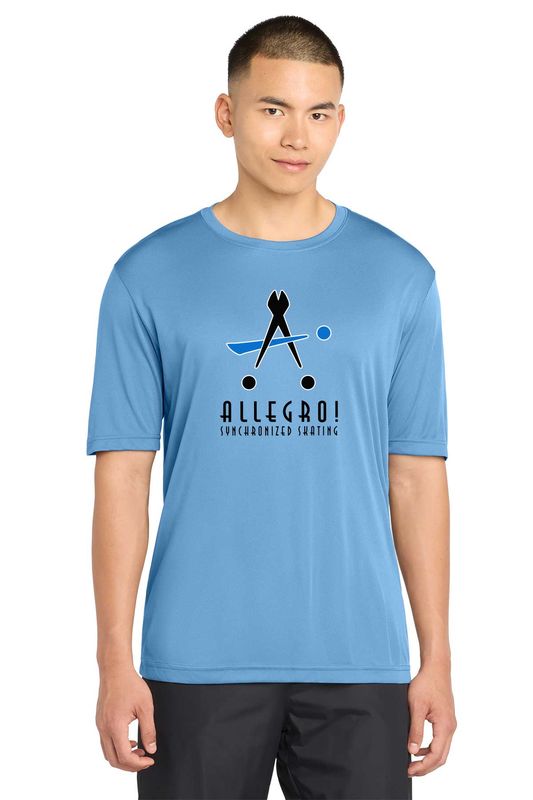 Adult Short Sleeve Performance Tee- Silver, Red, Pink, White, Black, Carolina Blue
