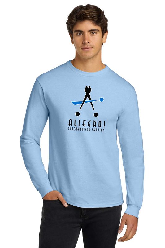 Adult Long Sleeve Tee- Sport Grey, Red, White, Black, Light Pink, Light Blue