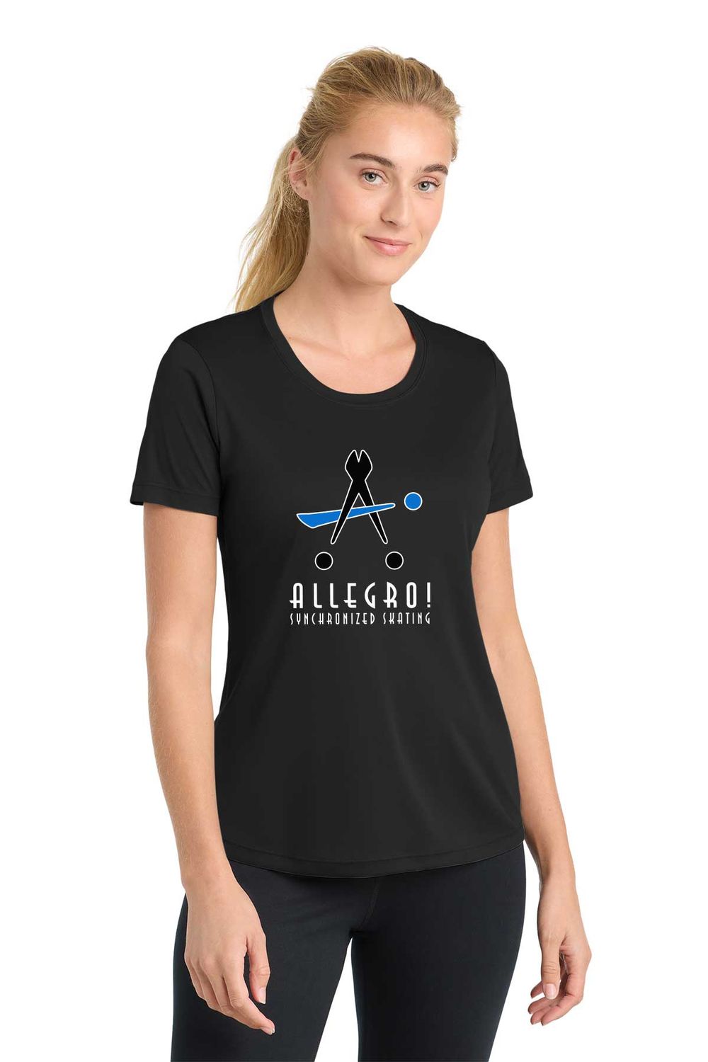 Ladies Short Sleeve Performance Tee- Silver, Red, Pink, White, Black, Carolina Blue