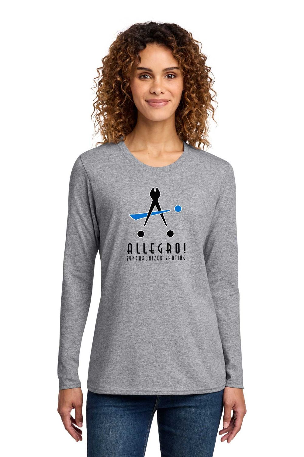 Ladies Long Sleeve Core Cotton Tee - Red, White, Grey, Black, Pink