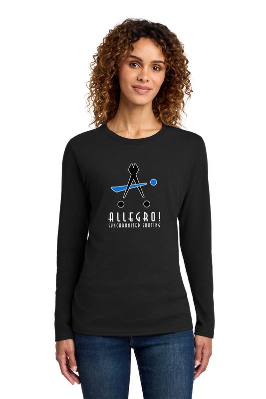 Ladies Long Sleeve Core Cotton Tee - Red, White, Grey, Black, Pink