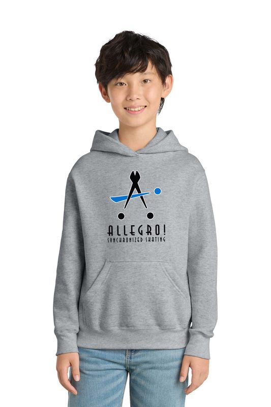 Youth Core Fleece Pullover Hooded Sweatshirt- Grey, White, Black, Red, Pink