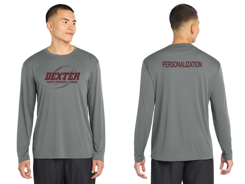 Adult Long Sleeve Performance- Black, Maroon, Concrete Grey