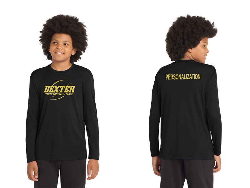 Youth Long Sleeve Performance Tee- Black, Maroon, Grey Concrete, White Youth Long Sleeve Performance Tee- Black, Maroon, Grey Concrete, White