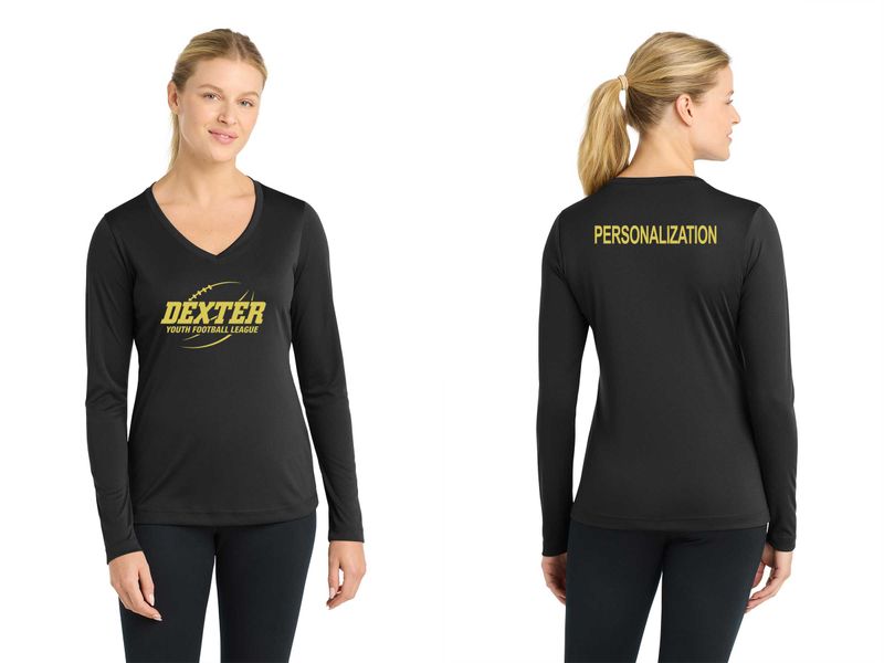 Ladies Long Sleeve Performance Tee- Black, Concrete Grey, White Ladies Long Sleeve Performance Tee- Black, Concrete Grey, White