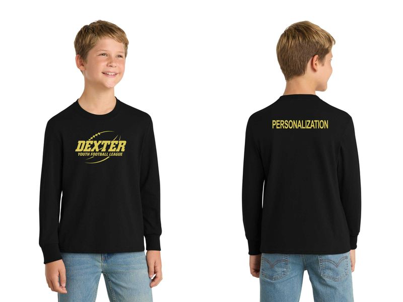 Youth Long Sleeve Cotton T-Shirt- Maroon, Black, Grey Youth Long Sleeve Cotton T-Shirt- Maroon, Black, Grey