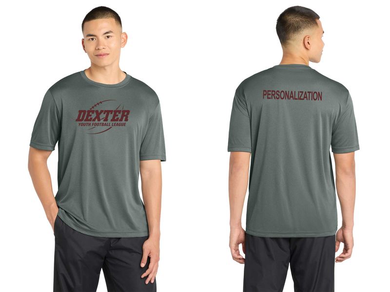 Adult Short Sleeve Performance Tee- Maroon, Black, Concrete Grey, White