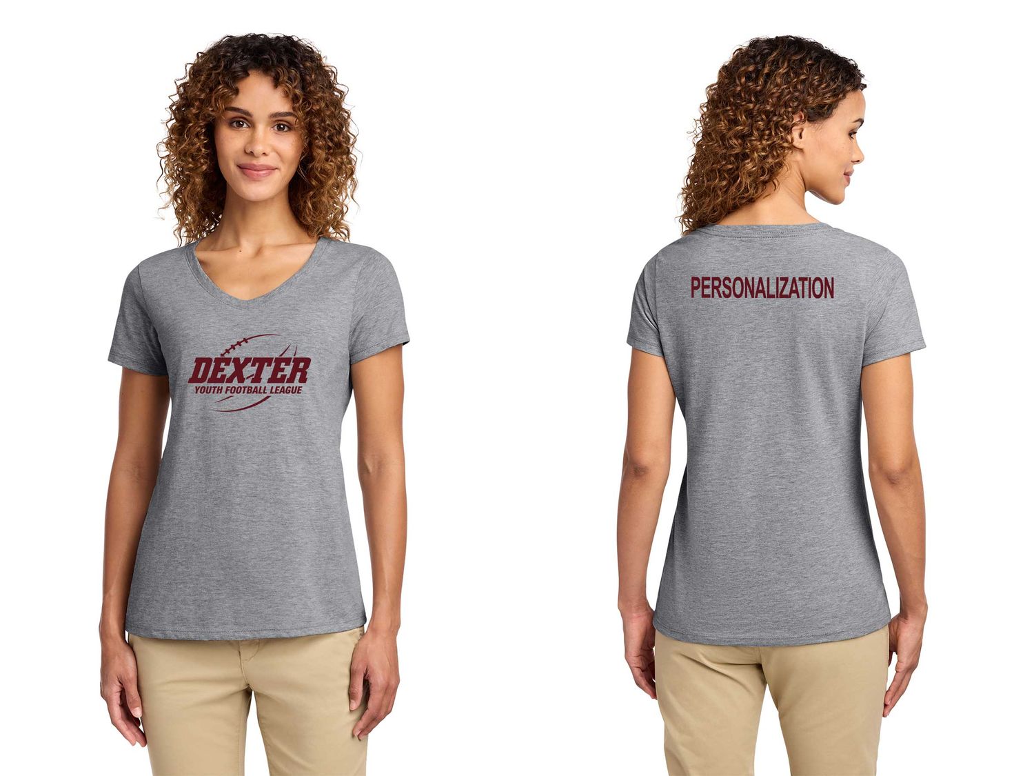 Ladies' Fan Favorite V Neck Tee- Black, Athletic Heather, White Ladies' Fan Favorite V Neck Tee- Black, Athletic Heather, White