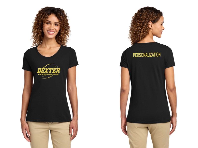 Ladies' Fan Favorite V Neck Tee- Black, Athletic Heather, White