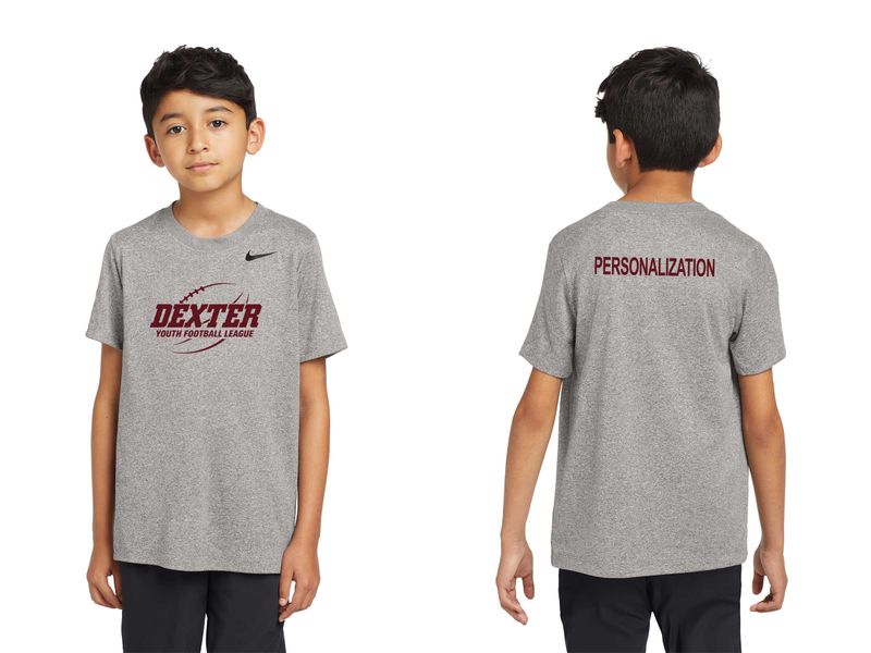 Nike Youth Team Short Sleeve T-Shirt- Maroon, Black, Carbon Heather