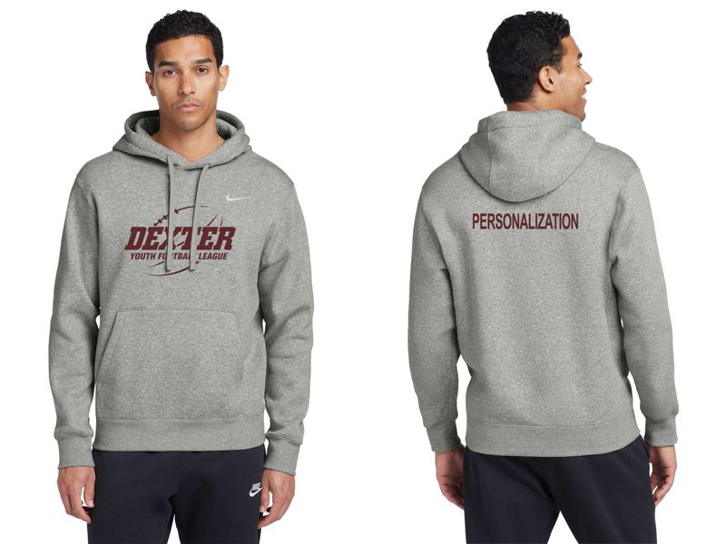 Adult Nike Club Fleece Pullover Hoodie- Black, Maroon, Grey