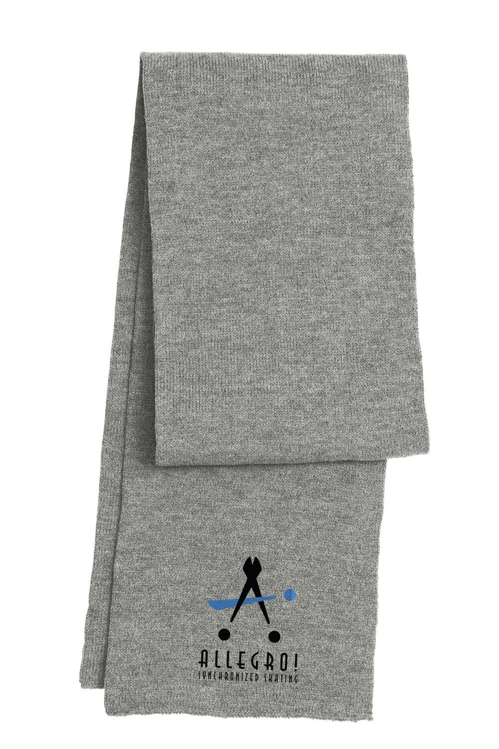 Port & Company Knitted Scarf- Black, Grey Port & Company Knitted Scarf- Black, Grey