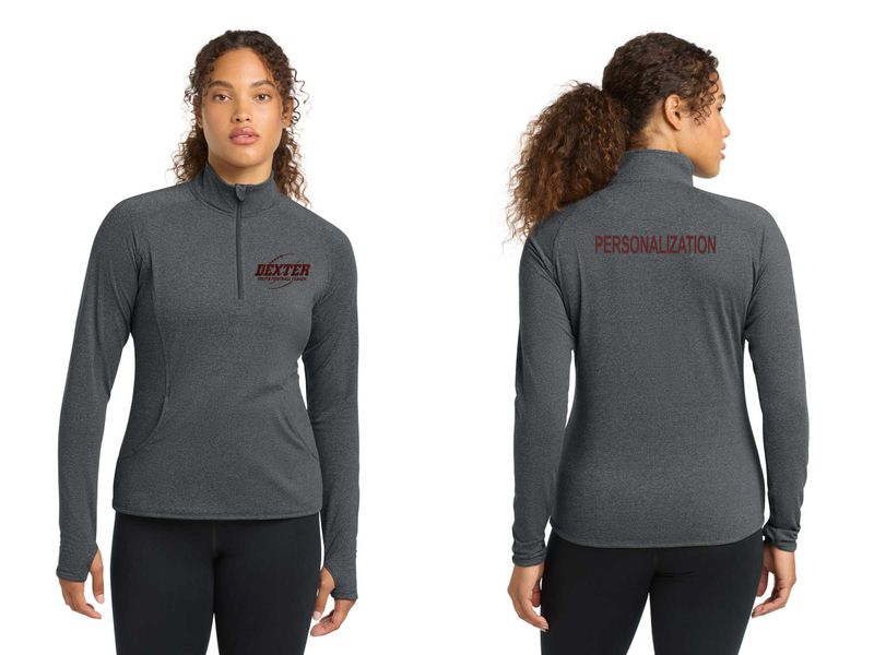 Ladies' Performance Stretch 1/4 Zip- Black, Maroon, Heather Grey