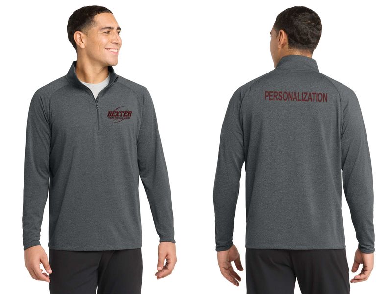 Men's Performance Stretch 1/4 Zip- Black, Maroon, Heather Grey