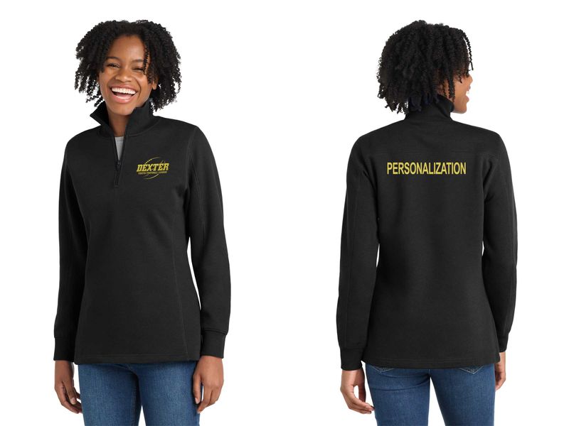Ladies' 1/4 Zip Sweatshirt- Black, Light Grey, Dark Grey