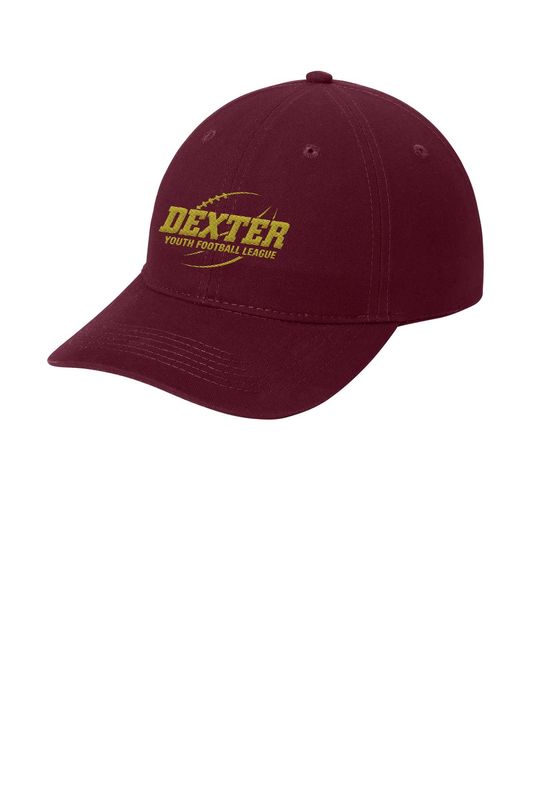 Brushed Twill Low Profile Cap - Black, Maroon