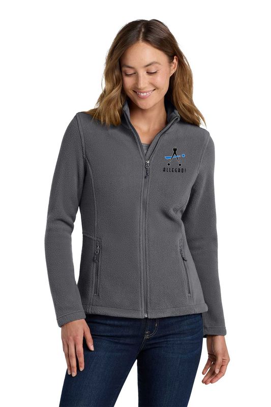 Ladies Fleece Jacket-Black, Dark Grey, Red, White