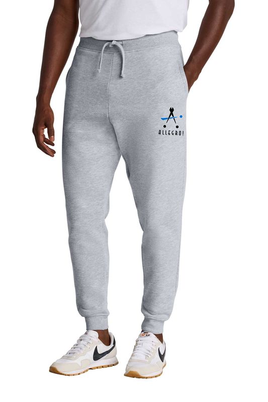 Men's Fleece Jogger- Black, Light Grey