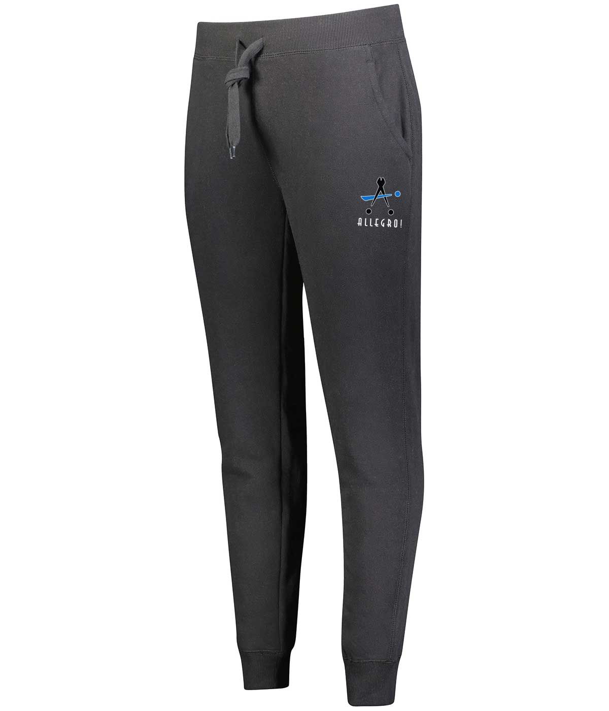 Holloway Ladies' Fleece Joggers: Black, Charcoal Heather