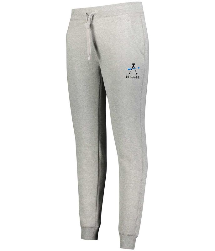 Holloway Ladies' Fleece Joggers: Black, Charcoal Heather