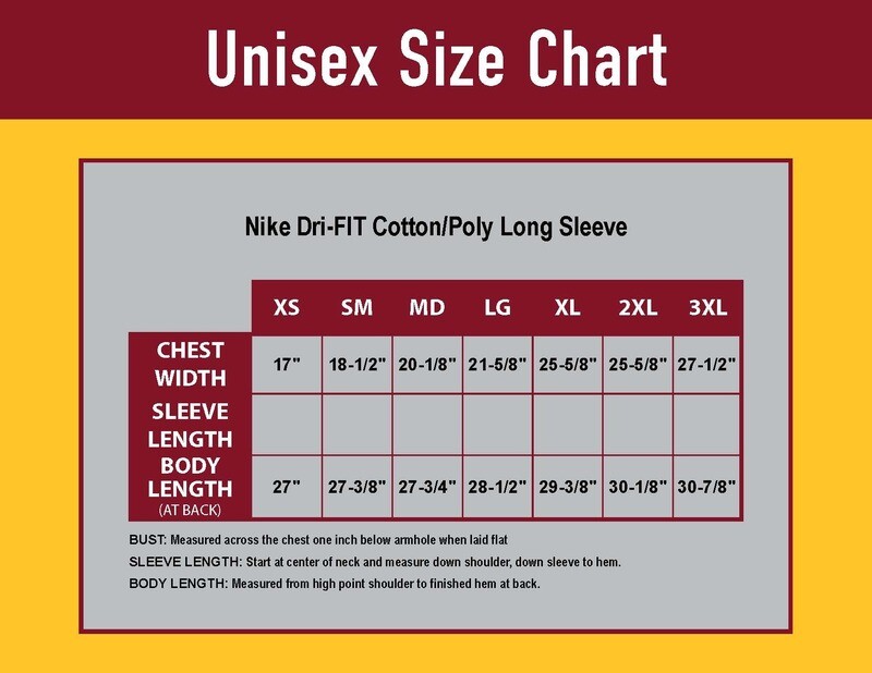 Nike Dri-FIT Cotton/Poly Long Sleeve Tee- Navy