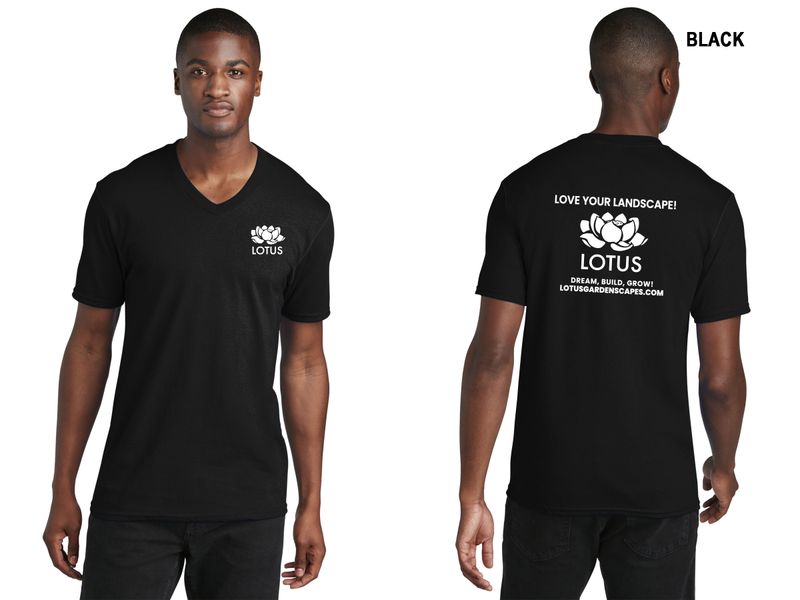Port & Company Core Cotton V-Neck Tee- Black, Athletic Heather, Charcoal, Dark Heather Grey