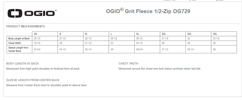 OGIO Grit Fleece 1/2 Zip- Diesel Grey Heather