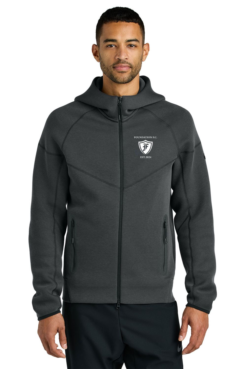 Nike Tech Fleece Full Zip Hoodie- Anthracite Heather Nike Tech Fleece Full Zip Hoodie- Anthracite Heather