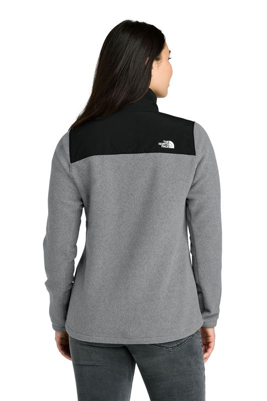 North Face Women's Highest Peak Full Zip Fleece Jacket- Medium Grey Heather/Black