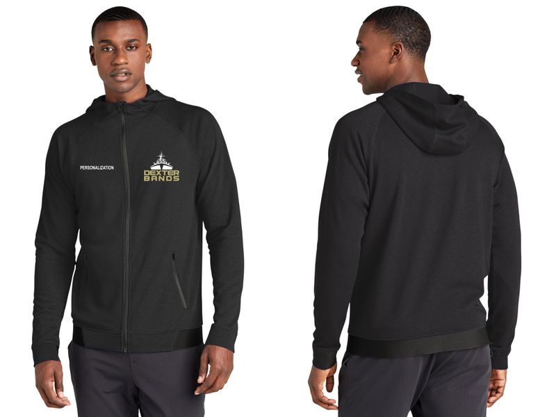 Sport-Tek PosiCharge Strive Hooded Full-Zip- Black