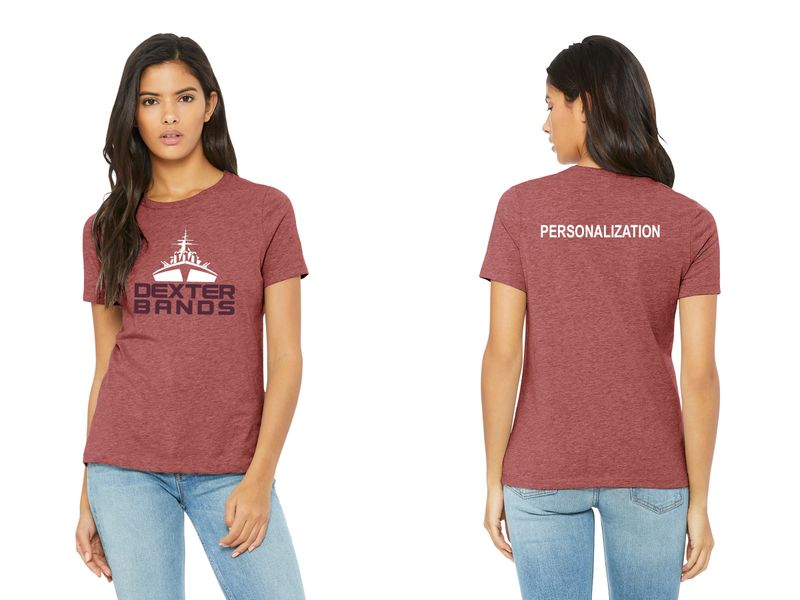 Bella & Canvas Women's Soft Cotton Blend T-Shirt- Heather Mauve, Dark Grey Heather