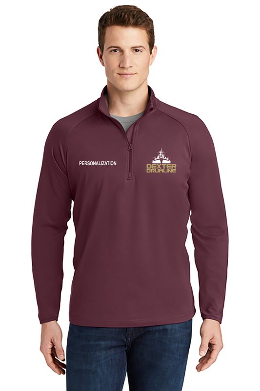 Adult Men's Stretch 1/4 Zip - Maroon, Black, Charcoal Grey, Charcoal Grey Heather, White