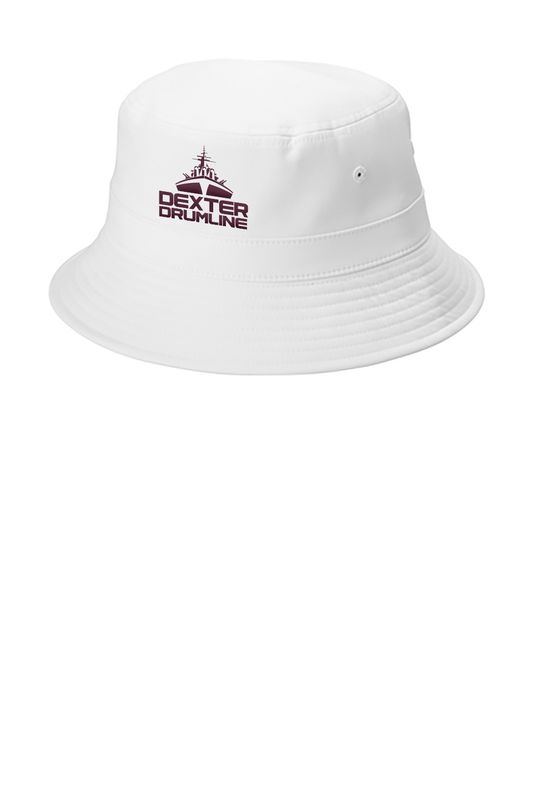 Port Authority Poly Bucket Hat - Black, White