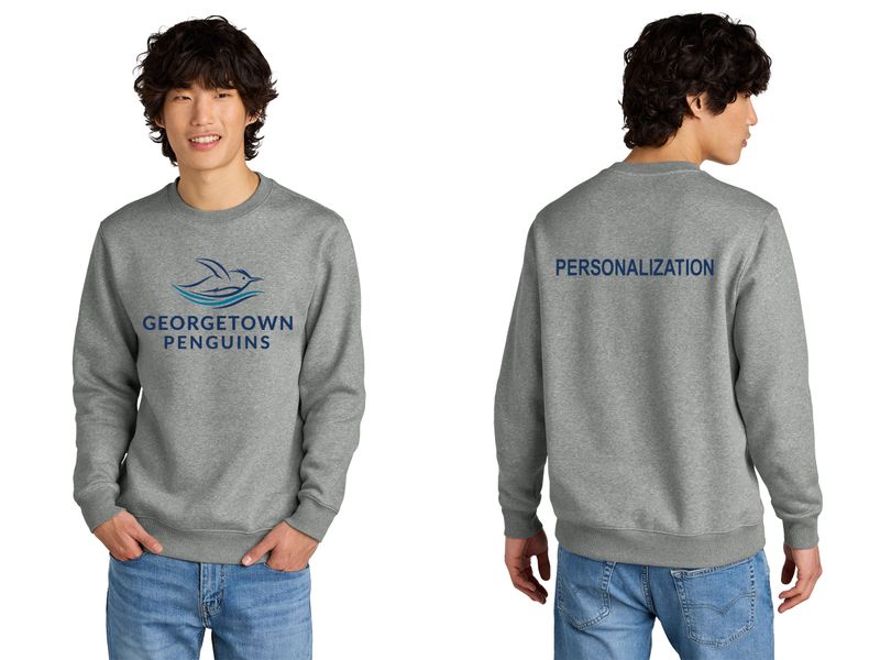 District Perfect Weight Fleece Crew- Navy, Steel Grey, White