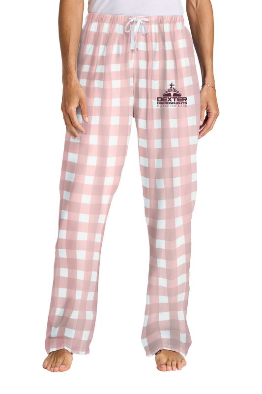 Women’s Flannel Plaid Pant-Black, Black/White, Light Pink/White