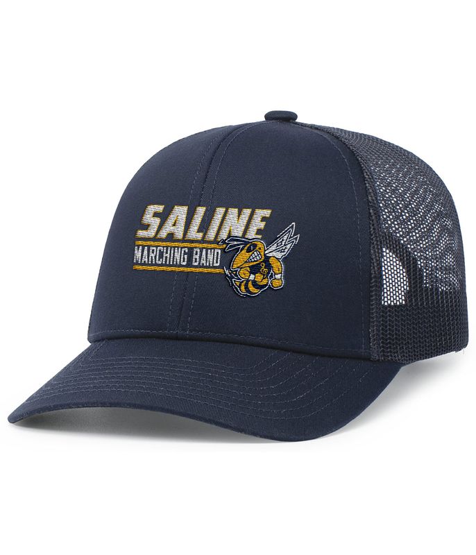 Trucker Snapback Cap- Navy, Navy/White