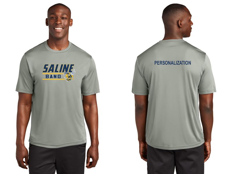 Adult Short Sleeve Performance Tee- Navy, Concrete Grey