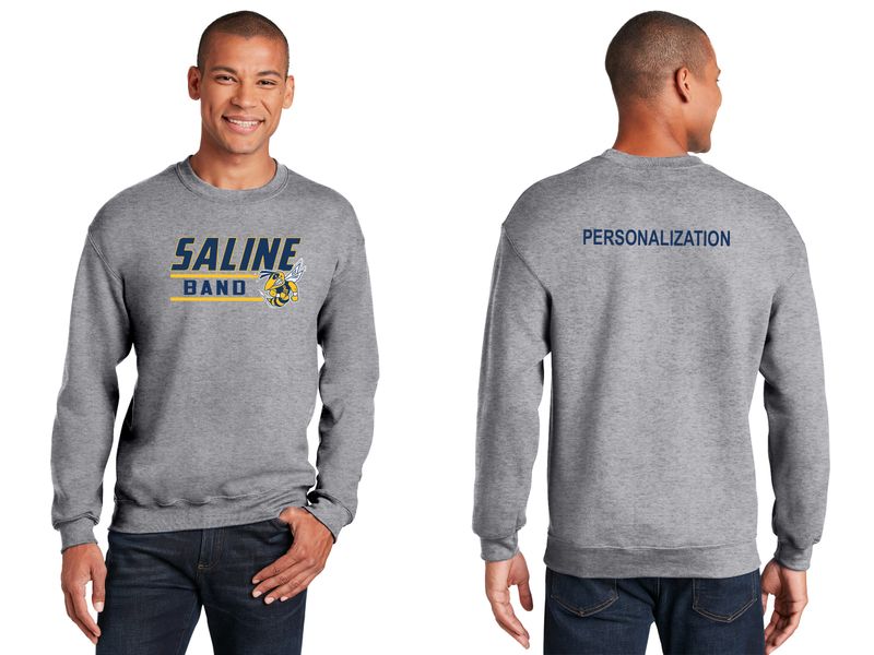 Adult HeavyBlend Crewneck Sweatshirt- Navy, Sport Grey
