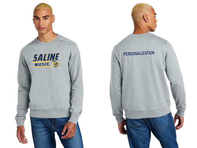 District Re-Fleece Crew- Navy, Grey