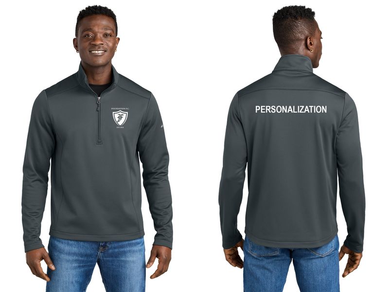 Eddie Bauer Smooth Mid Layer Fleece 1/2-Zip- Black, Iron Gate